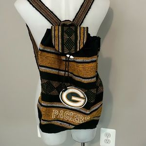 Handmade Green Bay packers backpack